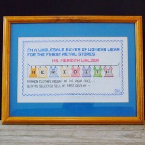 Vintage Framed Needle Point Picture